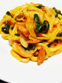 5分で出来る!うどんナポリタン-レシピのメイン写真