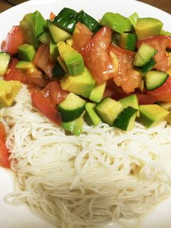 アボカドトマトのサラダ素麺-レシピのメイン写真