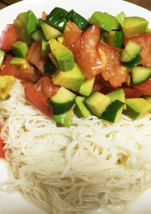 アボカドトマトのサラダ素麺-レシピのメイン写真
