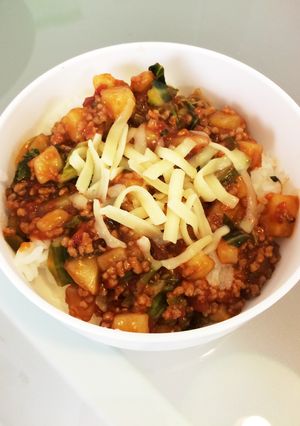 子供のお昼にトマじゃが丼-レシピのメイン写真