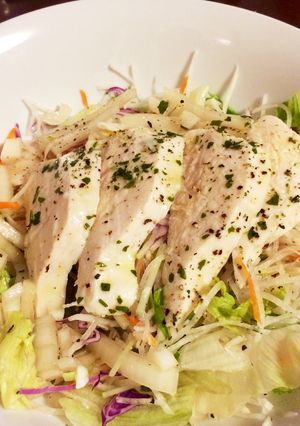レンジで簡単！しっとり♡胸肉の蒸し鶏-レシピのメイン写真