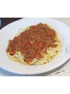 定番ミートソースパスタ-レシピのメイン写真