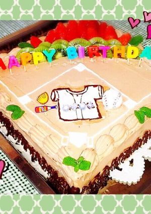野球少年のバースデーケーキ-レシピのメイン写真