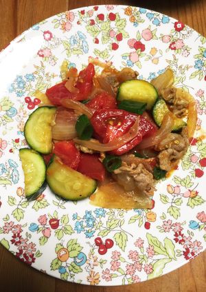 夏野菜たっぷりズッキーニのカレー炒め-レシピのメイン写真