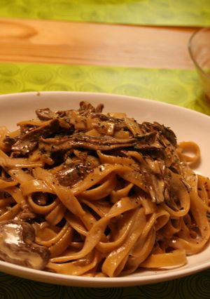 ポルチーニのクリームソースパスタ-レシピのメイン写真