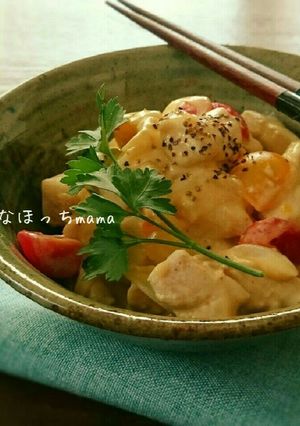 時短簡単!!ママ嬉し❤ささみカルボナーラ-レシピのメイン写真