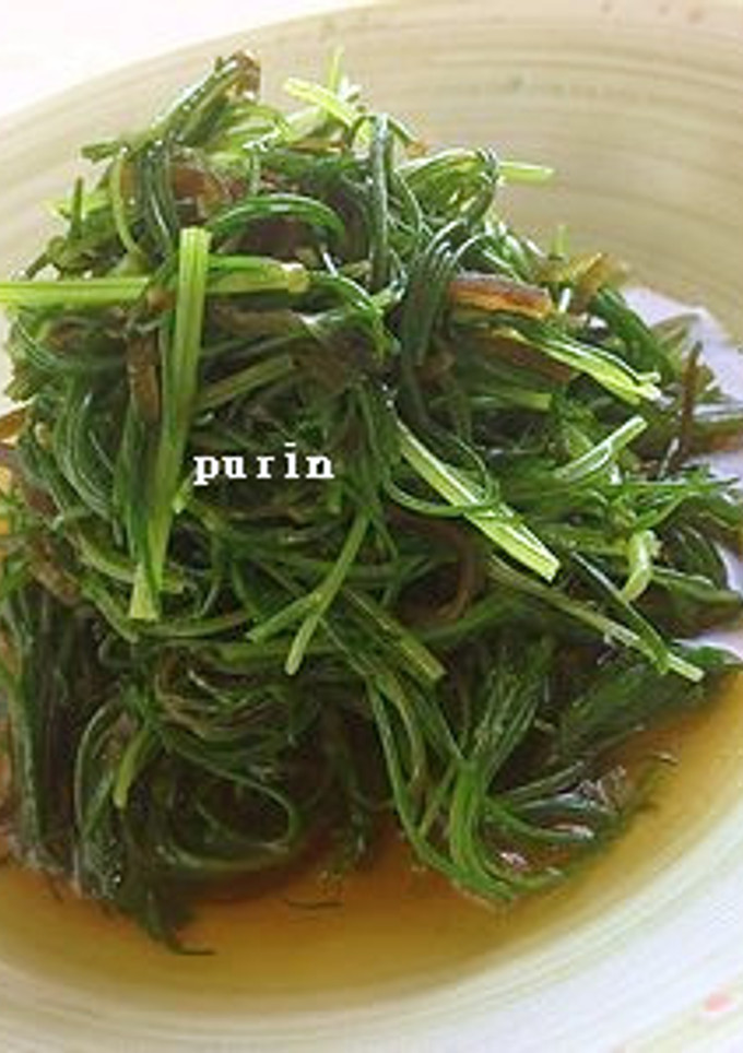 簡単！おかひじきと塩コンブの煮びたし-レシピのメイン写真