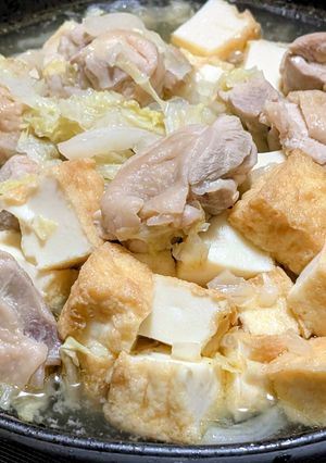 余ったスープで鶏肉と厚揚げと白菜の煮物-レシピのメイン写真