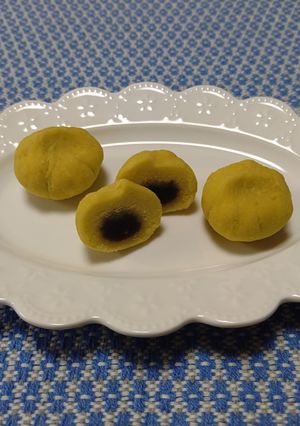 コロン♪と可愛い💛こし餡入りさつま芋の茶巾絞り🍠-レシピのメイン写真