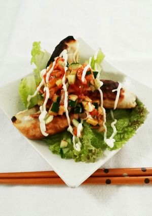 餃子の王将の「生餃子」でザク盛りサラダ♪-レシピのメイン写真
