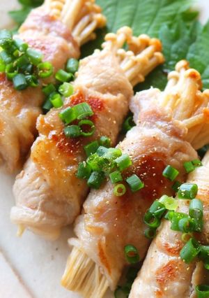 液体塩こうじで柔らか！えのきの肉巻き☆-レシピのメイン写真