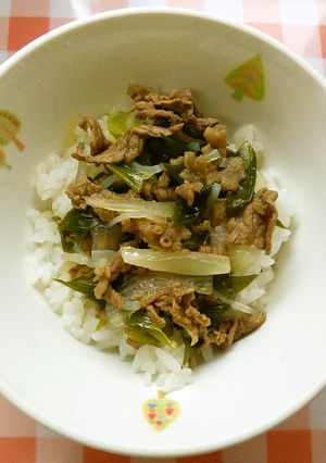 牛丼　給食-レシピのメイン写真