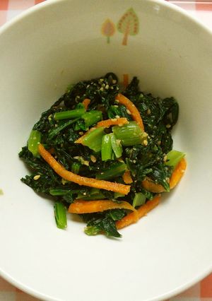 小松菜のごまあえ　給食-レシピのメイン写真