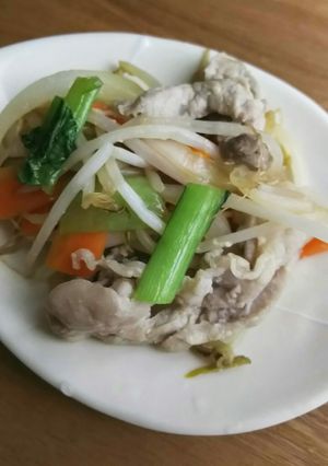 シンプル！柔らかお肉！塩麹の簡単野菜炒め-レシピのメイン写真