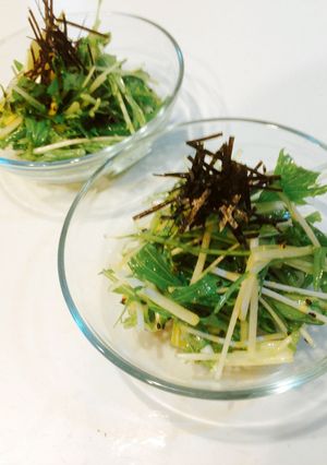 ☆パクチーと水菜のチョレギ風サラダ合え☆-レシピのメイン写真