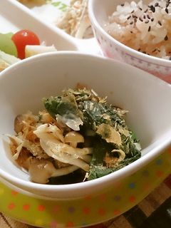 ほうれん草としめじのモズク和え-レシピのメイン写真