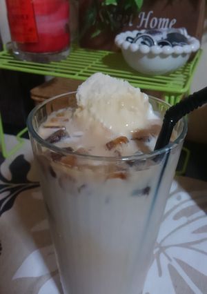 氷カフェオレにアイスのせたら♪-レシピのメイン写真