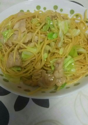 簡単！豚肉とキャベツで和風パスタ-レシピのメイン写真