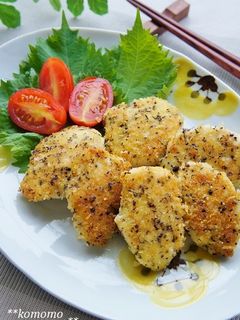 柔らか♫鶏ささみのゆかりチーズパン粉焼き-レシピのメイン写真