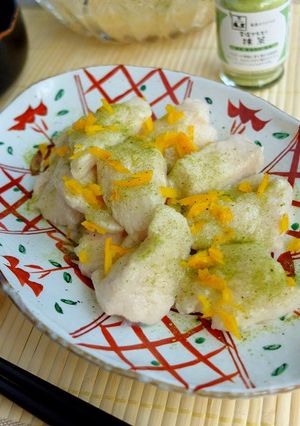香りで食べよう♡鶏胸肉の柚子×抹茶塩！-レシピのメイン写真