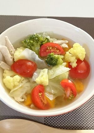 簡単&低カロリー♪夏の冷製野菜スープ-レシピのメイン写真