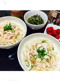 レンチンで簡単! 冷やしささみうどん-レシピのメイン写真