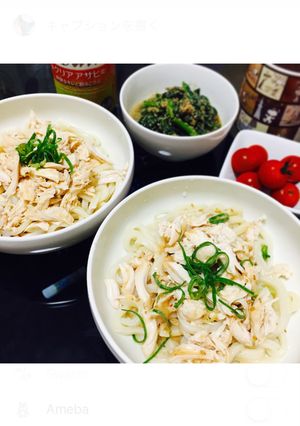 レンチンで簡単！ 冷やしささみうどん-レシピのメイン写真
