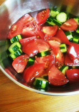 ゴロゴロ野菜のひんやり甘酢漬け♪-レシピのメイン写真