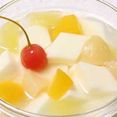 A picture of 【杏仁豆腐風＊牛乳寒天ゼリー】@メモ用.