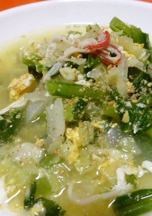 小松菜と卵と野菜たっぷりコンソメスープ☆-レシピのメイン写真
