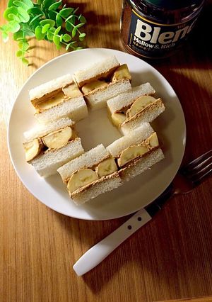 カフェオレバナナサンド-レシピのメイン写真