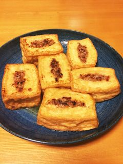 豚そぼろの厚揚げ挟み煮!-レシピのメイン写真
