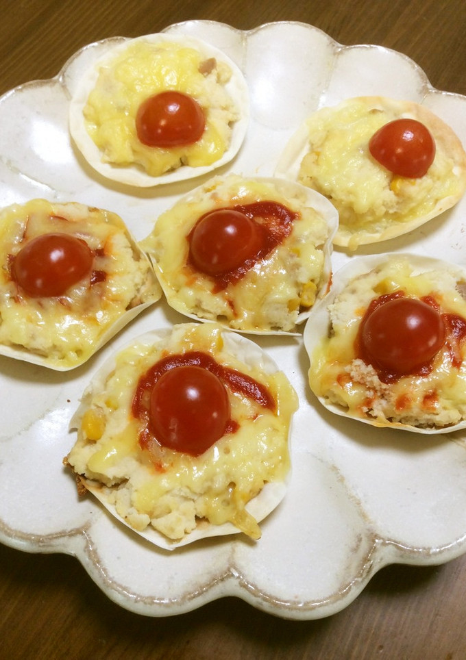 おからとツナとコーン☆餃子の皮でピザ風-レシピのメイン写真