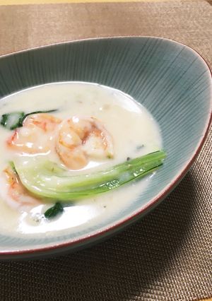 ■簡単 エビと青梗菜の中華風シチュー■-レシピのメイン写真