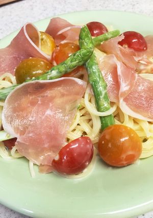 生ハムとトマトの冷製パスタ！-レシピのメイン写真