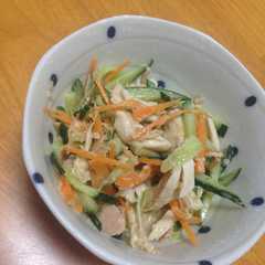 รูปของ 簡単ゴマドレ利用のささみツナ野菜の和え物