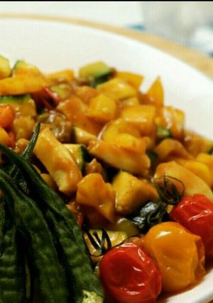 煮込まず簡単!夏野菜で♪シーフードカレー-レシピのメイン写真