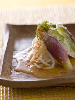 冷やしピリ辛ごまだれうどん-レシピのメイン写真