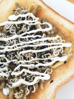 焼きナスじゃこトースト!和風!簡単!-レシピのメイン写真