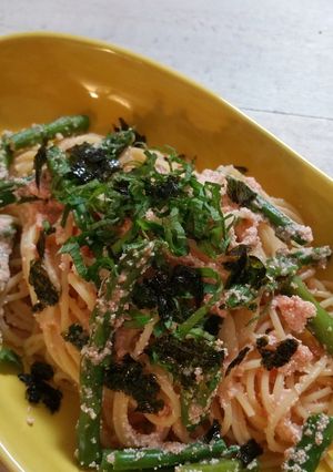 アスパラの明太パスタ-レシピのメイン写真