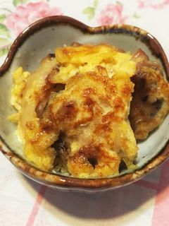 レジ横の焼き鳥で卵の親子焼き 。-レシピのメイン写真