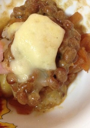 福神漬け入り焼き納豆カレー-レシピのメイン写真