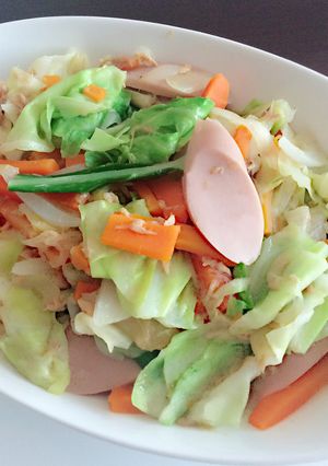 簡単♬ツナと魚肉ソーセージの野菜炒め-レシピのメイン写真