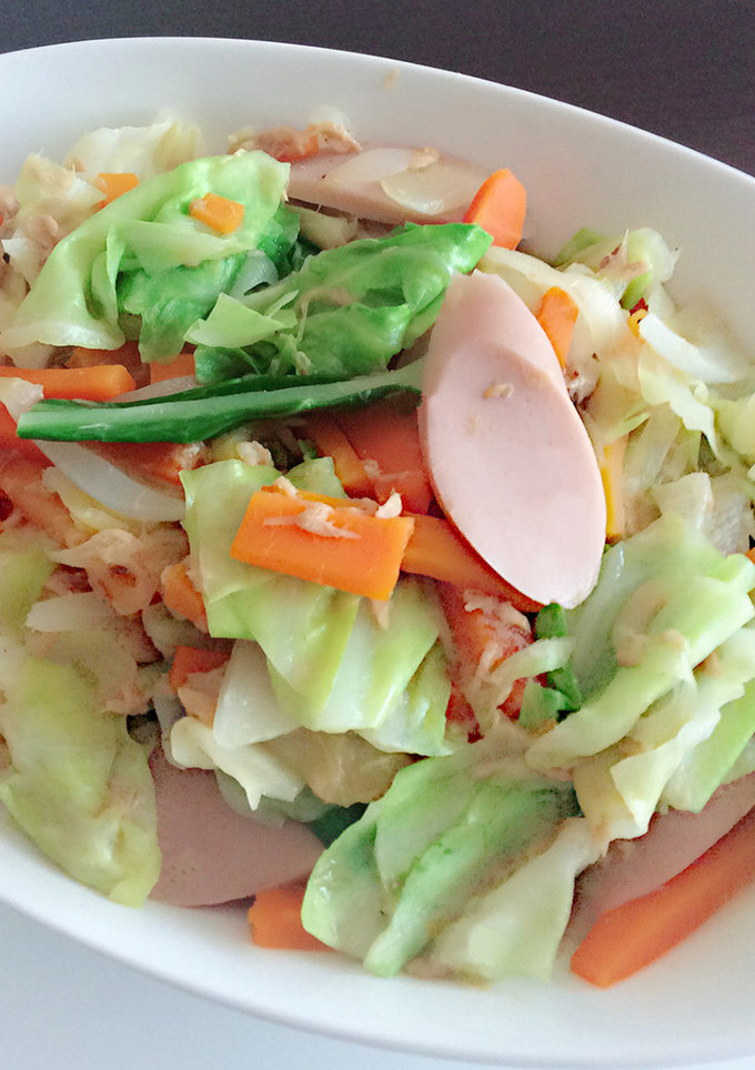 簡単♬ツナと魚肉ソーセージの野菜炒め-レシピのメイン写真