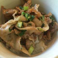 A picture of ガリバタ醤油のがっつり豚丼.