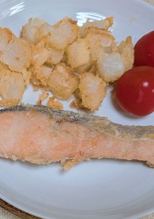焼き天ぷらの素で鮭と大根の唐揚げ-レシピのメイン写真