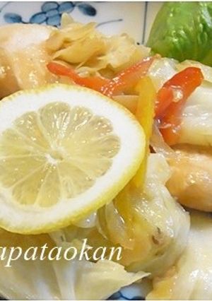 ムネ肉とキャベツのレモンバター炒め-レシピのメイン写真