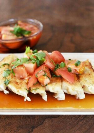 トマトぶっかけ餃子-レシピのメイン写真