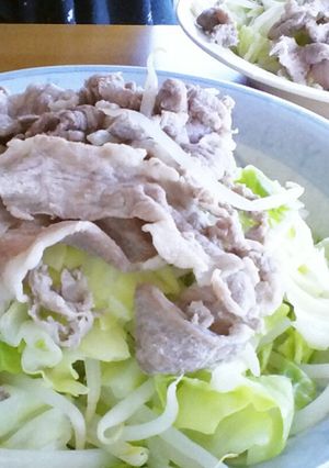 茹でキャベツもやし豚こまのヘルシーサラダ-レシピのメイン写真