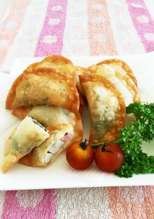 シソ香る☆かまぼこ☆とろ〜りチーズ餃子♪-レシピのメイン写真